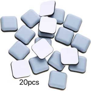 TEMU 20pcs 테플론 가구 슬라이더, 사각형 접착 이동 패드, 쉬운 슬라이드 가구 이동을 위한 가구 이동기