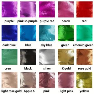 TEMU 에폭시 수지, 슬라임, 미술 및 DIY 공예를 위한 200장 팩 무지개색 금속 호일 시트 - 내구성 있는 알루미늄 소재, 생생한 색상, 쉬운 적용