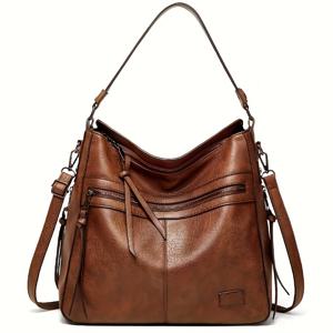 TEMU 여성용 어깨 가방, 스타일리시하고 캐주얼한 다용도 토트백, 다수의 포켓으로 크로스바디 사용을 위한 새로운 가을과 겨울 여성용 가방