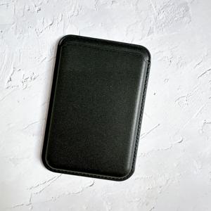 TEMU 아이폰용 자석 카드 홀더, 인조 가죽 지갑 부착품, 슬림, 카드를 1-2개 들 수 있음, 아이폰 16/15/14/13/12 Pro Max와 호환 가능, 아이폰용 안전한 포켓 포함