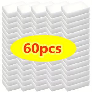 TEMU 60개 매직 스펀지 와이프, 주방, 욕실, 차량용 멜라민 폼 클리닝 스펀지 - 설거지, 스토브, 타일, 벽, 신발 클리너