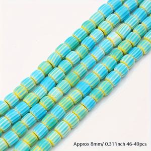 TEMU 6/8mm 컬러 블록 유리 비즈 천화 꽃 체코 램프워크 유리 구슬 DIY 핸드메이드 팔찌 귀걸이 목걸이 휴대폰 체인 액세서리용 루스 스페이서 비즈