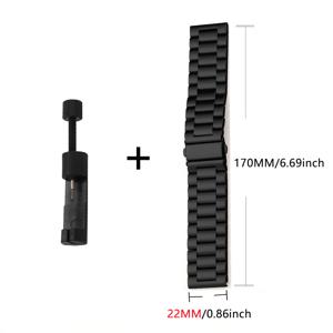 TEMU 20mm 22mm 메탈 스트랩 샤오미 레드미 워치 5 액티브/라이트용, 화웨이 워치 GT2 3 4 5 프로용 스테인리스 스틸 팔찌, 화웨이 워치 46mm용, 삼성 5 6 7 스트랩