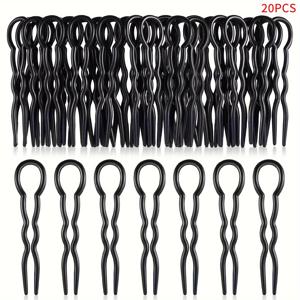 TEMU 20개 세트의 플라스틱 U자형 헤어핀, 보이지 않는 그립, 스피럴 스타일링 클립, 여성용 우아한 불메이커 도구, 신부 웨딩 헤어 스타일 액세서리, 향수 없음