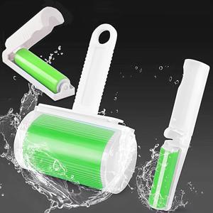 TEMU 3개 세트의 재사용 가능한 롤러 - 강수 및 오일 프리 디자인, 개, 고양이, 가구, 카펫 및 침구에 적합한 개선된 접착성, 개의 털을 제거하는 휴대용 솔루션, 개의 털을 해결하기에 완벽합니다.