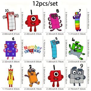 TEMU 12개/세트 숫자 블록 DIY 다림질 전사 스티커 세탁 가능 열전달 디자인 플라스틱솔 패치, 티셔츠 마스크 청바지 백팩용 아이언온 데칼