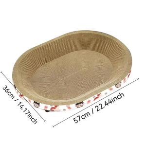 TEMU 고강도 고양이 긁는 보드, 상호작용 고양이 발톱 연마 보드, 둥근 모양의 고양이 긁는 매트, 원형과 타원형 카드보드 고양이 긁는 매트, 발톱 관리를 위한 내구성 있는 고양이 긁는 장난감, 모든 고양이에게 적합