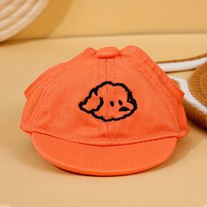 TEMU 1 조절 가능한 개 태양 모자, 만화 개 자수 패턴 - 작은 고양이와 개에게 적합, 애완 동물 야구 모자, 여러 색상 제공