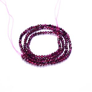 TEMU 180pcs 2mm 자연석 빨간 포마그라나테 비즈 - DIY 보석 만들기에 적합한 다면형 원형 비즈, 목걸이와 팔찌에 이상적, 수제 인조 보석, 보석 만들기 용품