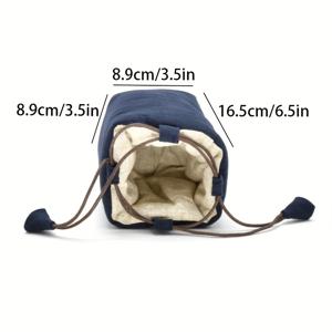 TEMU 1개 티포트 및 찻잔 높이 보호 커버, 차 세트 보관 가방, 중국 스타일 끈가방, 야외 여행용 찻통 보관, 재사용 가능한 천 가방