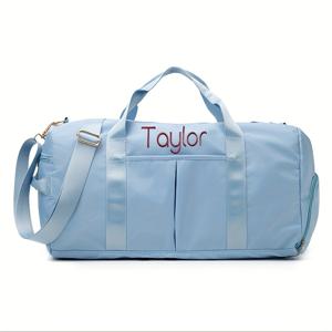 TEMU 개인화 가능한 대용량 더플 백, 내구성이 뛰어난 옥스포드 천, 여행, 체육관, 해변 및 더 많은 곳에 적합 - 이름/기념일/별자리와 함께 개인화 - 핑크 및 블루 옵션, 해변 바