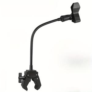 TEMU 전문가용 마이크로폰 유연한 금속 호스 스탠드, 휴대용 조절 가능한 고니 목 마이크 스탠드, 강력 클램프 캐패시터 MC스프링 맥클램프, 실용적인 잠금 손잡이, 라이브 방송 및 포디캐스트 녹음에 적합, 범용 바닥 스탠드