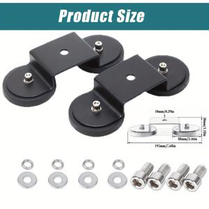 TEMU 2개 자석 LED 라이트 바 장착 브래킷 - 고무로 강한 고정력, 작업등 및 보조 램프용 스크래치 없는 설치, 지붕이나 후드에 사용, 검은 실리콘 코팅된 스틸, 쉬운 정렬 및 안전한 고정