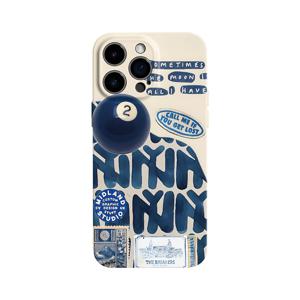 TEMU 스타일리시한 블루 빌리어드 테마 폰 케이스, 내구성과 충격 방지 기능, 아이폰 16, 15, 14, 13, 12, 11 프로 맥스 및 프로 플러스와 호환 가능, 성별 중립적인 보호 케이스, 크리스마스 선물에 완벽합니다.