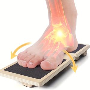 TEMU 1개 홈 밸런스 트레이닝 장비 - 댄스 초보자 발목 안정화 보드, 발 위치 및 무게 분배 훈련용 발레 균형 도구, 댄서 및 스포츠 애호가를 위한 이상적인 선물, 블랙, 재활 도구 | 기능적 디자인 | 질감 있는 표면, 다리 운동기