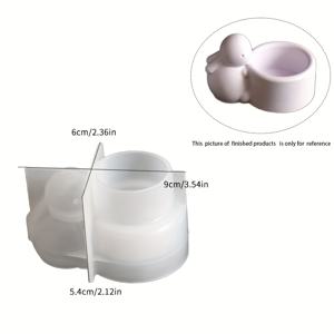 TEMU 티라이트 캔들 홀더 및 화분용 토끼 모양 실리콘 몰드 1개 - 석고, 레진, 콘크리트 주조용 DIY 공예 몰드 - 수제 홈 데코 및 창의적인 프로젝트에 완벽함, 홈 데코 공예품 | 토끼 디자인 | 내구성 있는 실리콘