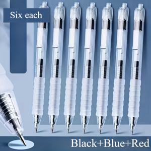 TEMU 18개/20개 인체공학 젤 펜 0.5mm 볼펜 리트랙터블 드로잉 펜, 부드러운 실리콘 그립, 휴대용 및 편안함, 내구성 강화, 매끄러운 필기감, 학생 및 사무실용