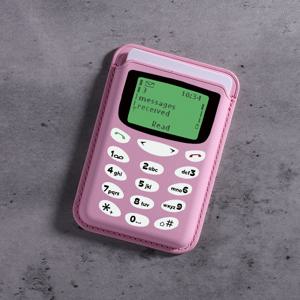 TEMU 새 패션 크리에이티브 고급 인조 가죽 만화 폰 패턴 자석 카드 클립 아이폰 16 15 14 프로 맥스 지갑 초박형 보호 디자인 1-3 신용 카드 또는 신분 카드를 보관할 수 있습니다. K1