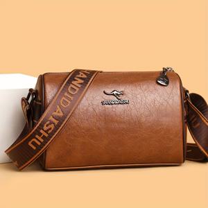 TEMU 완벽한 릴리 미니 레트로 스타일 여성 크로스바디 백 - 가볍고 세련된 디자인, 조절 가능한 넓은 어깨끈, 지퍼 클로저, 우아한 솔리드 컬러 보스턴백 일상용, 커피색/라이트 브라운/블랙 색상