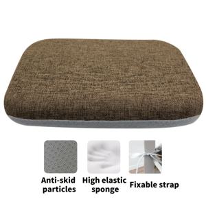 TEMU ComfortMax ComfortMax 쿠션| 분리 가능한 커버가 있는 좌석 쿠션| 사무실, 휠체어 및 자동차 좌석 사용을 위한 인간공학적 미끄럼 방지 사각형 의자 패드| 앉는 자세를 높이고 과민성 통증을 완화합니다.|린넨|소파패드