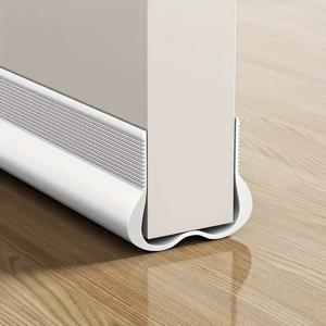 TEMU 1개 조절 가능한 플라스틱 문 시트 - 방수 밀봉, 소음 감소 바닥 가드, 부드러운 PVC 윈드실드로 효과적인 방음 및 방충, 재사용 가능한 가정용 필수 보호 판, 문 하단용 크리스마스