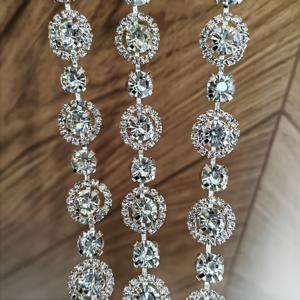 TEMU 화이트 글라스 라인스톤 트림 - 웨딩드레스, 가방, 모자, 신발용 크기 조절 가능한 장식품 - 재봉 및 DIY 공예 용품, 결혼 액세서리, 우아한 액세서리, 다용도 데코 피스