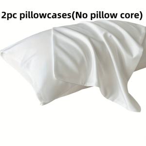 TEMU 2pcs 냉각 베개 케이스 세트, 뜨거운 잠자는 사람들을 위한 기계 세척 가능, 부드럽고 통기성이 좋은 피부 친화적인 직물, 봉투 폐쇄, 거실, 침실, 호텔용 단색 베개 케이스에 적합, 휴일 선물 크기 40x60cm 및 50x75cm