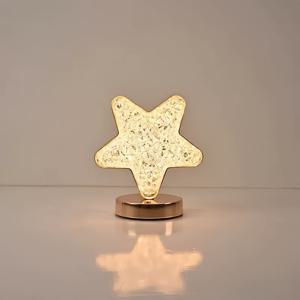 TEMU 1개 달 별 모양 무드등, 삼색 변화 테이블 램프 데스크 램프