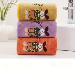 TEMU 3pcs 슈퍼 흡수성 마이크로파이버 핸드 타월, 현대 스타일, 부드러운 소재, 귀여운 토끼 자수가 있는 퀵 드라이 페이스 타월, 300gsm - 욕실, 주방, 가정 장식에 이상적, 욕실 타월 | 자수 타월 | 부드러운 타월