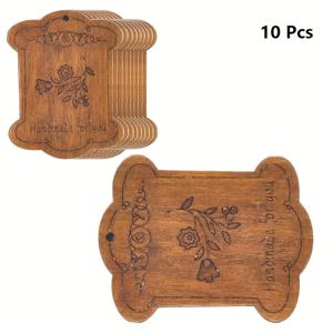 TEMU 10개 나무 자수 실 정리함 & 보빈 세트 - DIY 플로스, 리본, 공예용품 | 크로스 스티치, 바느질, 코바늘 보관함