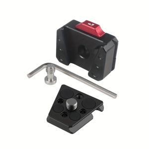 TEMU 업그레이드된 내장형 안티- 경보 디자인 토니어 슬롯 ALE 위치 지정 빠른 릴리스 시트 V-마운트 빠른 릴리스 마운트 싱글 렌스 트리플 트립오드 안정적인 배터리 액세서리 베이스 원 베이스 원 트립오드 그립 캐논 니콘 SLR 마이크로파이버 DJI RCS 스테빌라이저 폰 액션 카메라 등