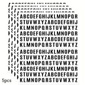 TEMU 5페이지/1040개 0.5인치 글자 숫자 스티커, 병용 고품질 비닐 스티커, 스크랩북, 마킹, 공예, 장식, DIY