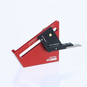 TEMU RUITOOL 자가 중심 마킹 게이지 - 알루미늄 합금 조절 높이 0-58mm, 정밀 센터 라인 스크라이버 및 드릴 가이드 포함, 테이블 톱 도벨테일 텐온 제작용, DIY 목공 도구, 테이블 톱 액세서리, 명확한 측정 눈금, 내구성 있는 구조, 정교한 공예