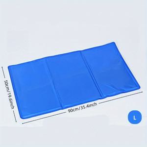 TEMU 비독성 젤 개 냉각 매트 (개 & 고양이) - 즉시 여름 열 완화, 450 마이크론 옥스포드 직물, 자체 냉각 애완 동물 패드, 긁힘 방지 디자인, 일일 편안함 50x40cm