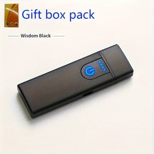 TEMU 1개 GTYORUS 헤비듀티 메탈 아크 라이터 - USB-C 충전식 전자 점화기, LED 배터리 디스플레이, 방풍 및 고품질, 10가지 색상 옵션 (블랙/블루 포함) - 캠핑, 바베큐, 하이킹, 비상용 리튬폴리머 배터리 호환 - 남녀 모두에게 이상적인 선물 (크리스마스, 아버지의 날, 라마단) - USB-C 기기 호환, 리필/마그네슘/플린트 불필요