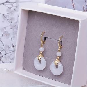 TEMU 여성용 우아한 모조 옥 드롭 귀걸이 1쌍 - 스타일 긴 빈티지 영감 합금 포스트와 반짝이는 , 음악 축제 및 캐주얼 의상에 완벽함, 페스티벌 액세서리 | 귀걸이 | 모조 옥 귀걸이, 귀여운 귀걸이