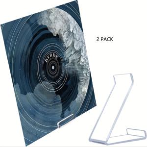 TEMU 2개 세트 Now Playing LP 레코드 스탠드, 조립 불필요, 투명 아크릴 사진 앨범 거치대, 음악 애호가를 위한 스타일리시한 선물, 플레이어 액세서리