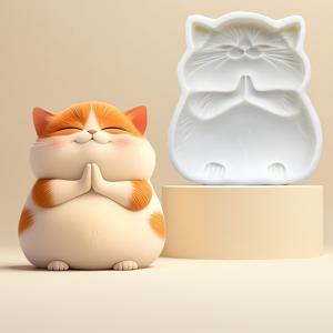 TEMU 1개 귀여운 통통한 고양이 실리콘 몰드 - 재사용 가능한 논스틱 베이킹 몰드, 퐁당, 초콜릿, 비누 & 캔들용 - 상세 디자인의 내구성 있는 주방 및 공예 몰드, 크리스마스, 발렌타인데이, 어머니날을 위한 베이킹 선물, 베이킹용 실리콘 몰드