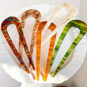 TEMU 여성용 대형 꽃 헤어 클립 5개 - 프린트 및 꽃 패턴이 있는 모조 아크릴, 뱃살, 업도, 데이 선물, 뱃살 액세서리, 우아한 헤어피스, 빛나는 마감