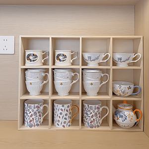 TEMU 1개 목재 12칸 벽걸이 머그컵 랙 - 커피, 차, 음료용 다기능 정리대, 공간 절약 주방 및 식당 보관 솔루션, 주방 정리 및 수납, 머그 후크