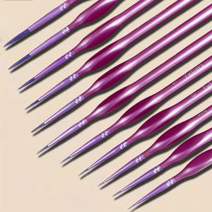 TEMU 11pcs 디테일 페인트 브러시 세트 미니어처 아트, 고아, 템페라, 에나멜 페인팅, 인형집 장식, 미니어처 모델링 및 정밀한 예술 작품 - 삼각형 안티 슬립 그립, 고 탄성 합성 브리스틀 - 전문 예술가 및 호비 엔서에게 완벽