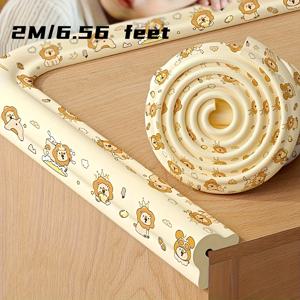 TEMU 귀여운 사자와 왕관 디자인을 가진 부드러운 니트릴 폼 코너 프로텍터 - 가정 안전을 위한 자체 접착식 가구 엣지 가드, 베이지, 날카로운 코너에 완벽한 가구 안전 가드 | 재미있는 디자인 | 부드러운 폼 소재, 가구 코너 프로텍터