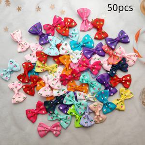 TEMU 50개 세트 플로럴 프린트 리본 - 다양한 색상 & 패턴, 내구성 있는 폴리에스터 DIY 장식용 리본, 선물 포장, 의류, 가방, 모자, 크리스마스, 할로윈, 생일 파티 , 옷 액세서리, 깔끔한 디자인