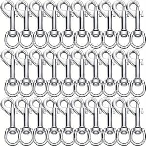 TEMU 30개 스테인레스 스틸 스윌 펜치 후크, 키체인, 카메라 스트랩, 애완동물 레쉬에 2.76인치 헤비 듀티 플래그 후크 - 다목적 볼트 스냅, 안전한 홀드, 키체인 액세서리, 세련된 금속 피니시, 내구성 있는 구조