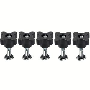 TEMU 5개 T-트랙 볼트 노브 키트, 목공용 T-트랙 액세서리 M6x40