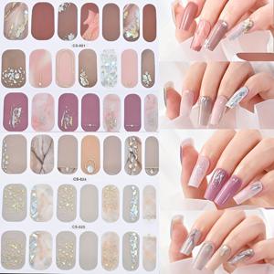 TEMU 70개/5장 모란디 컬러 네일 글루 핫 스탬핑 스티커 - 원하는 모양으로 자를 수 있는 편리하고 빠른 사용, 가을 겨울 시즌 및 파티용 장식 네일 스티커