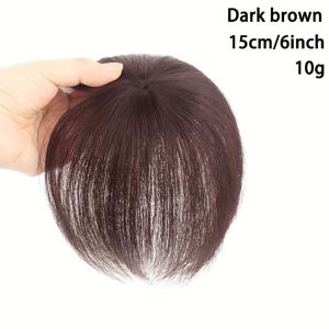 TEMU 여성용 하트형 토퍼 - 대머리, 얇은 머리카락을 위한 자연스러운 인모발피스, 볼륨 증가 - 가벼운 통기성 헤어 추가품, 고정 클립 포함 - 모든 연한 베이지톤에 적합 - 내추럴 브라운 컬러, 헤어 토퍼, 헤어볼륨 강화제, 하트 모양 헤어피스