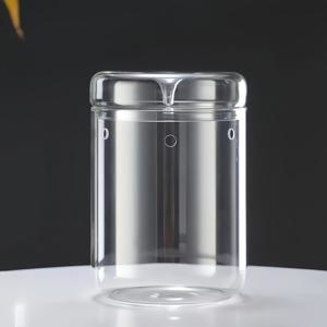 TEMU 고강도 보로실리케이트 라운드 유리 수조 - 우아한 데스크탑 어항, 소형 물고기 및 거북이용 | DIY 미니어처 랜드 장식 | 중앙 테이블 장식용 투명 디자인 (공기구멍 포함)