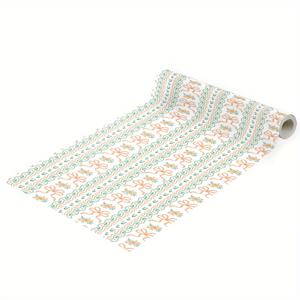 TEMU 대형 접착식 벽지 - 우아한 파스텔 꽃무늬 리본 패턴, 핑크, 복숭아색, 베이지, 그린 - 거실, 침실, 사무실용 자가 접착 비닐 벽지 - 쉬운 설치 및 손상 없는 제거 - 임차인 및 주택 소유자에게 완벽한 침실 벽 장식, 섬세한 벽 장식