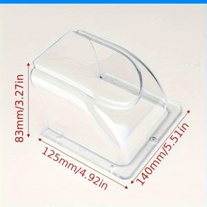 TEMU 1개 WDIY 야외 도어벨 비 커버 & 선쉐이드 방수 하우징 - 헤비듀티 투명 플라스틱 하우징, 키패드/인터콤/도어벨 시스템용, 보호 (장비 미포함) - 대부분의 출입 제어 시스템과 호환 가능